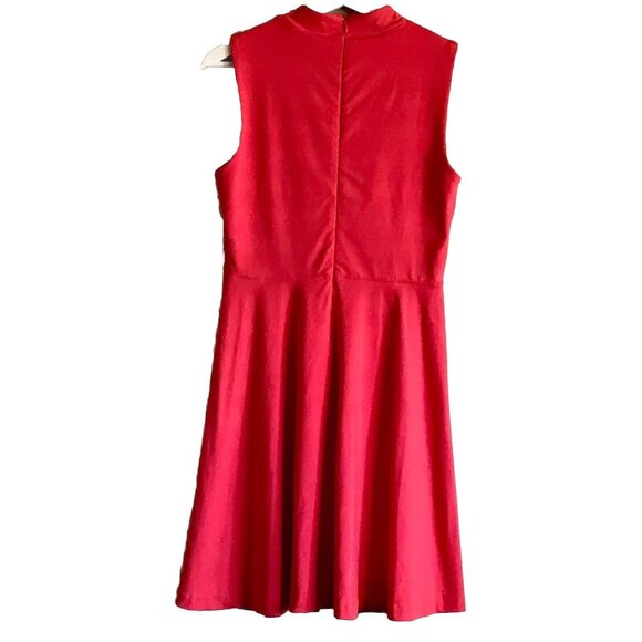 Cynthia Rowley Women’s Size 2 Mock Neck‎ Skater Dress Stretchy Fit & Flare - Picture 2 of 7